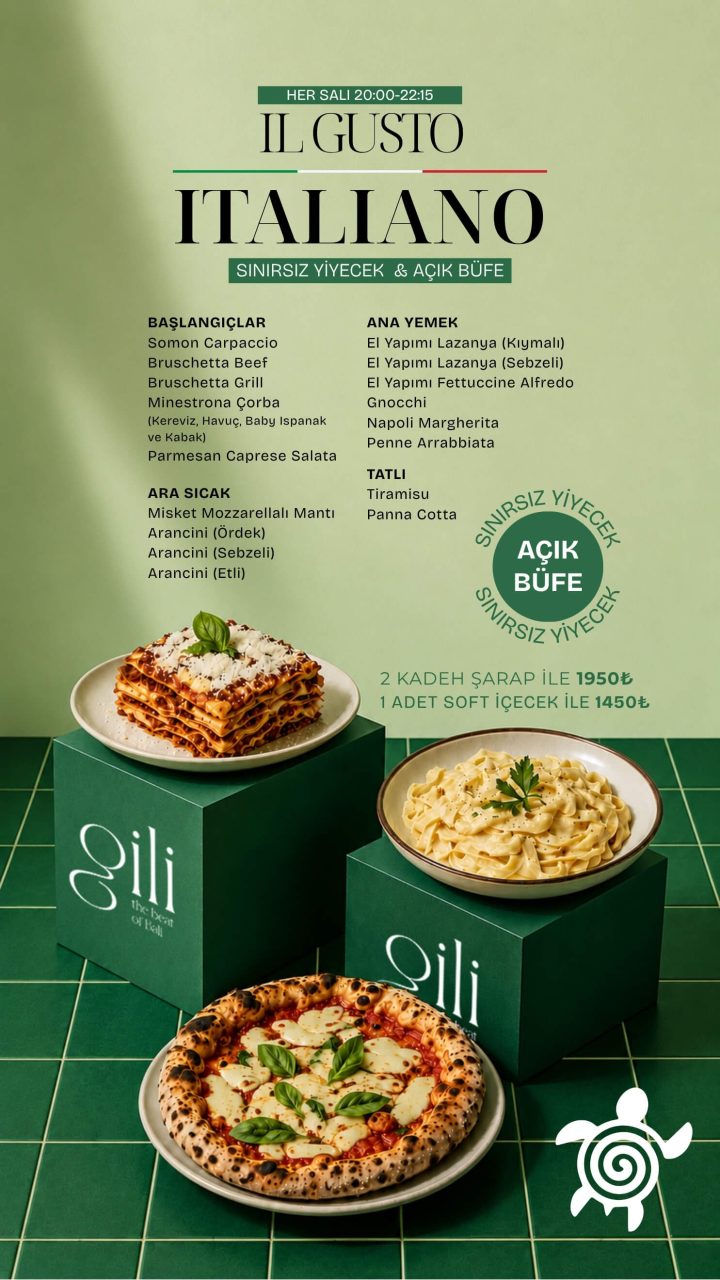 Salı Il Gusto Italiano İtalyan günü - Gili Ege Perla