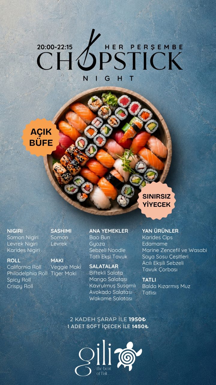 Perşembe Sushi Night - Gili Ege Perla